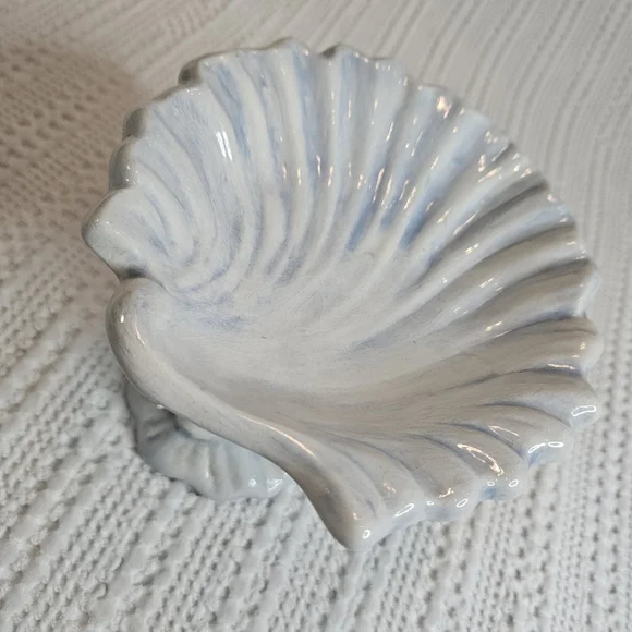 Soap Dish Koi Fish Blue White Vintage 1980's Signed - Picture 6 of 14